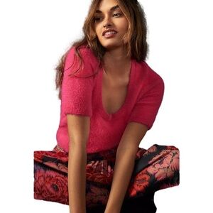 Maeve by Anthropologie Size M Rona Eyelash Sweater Tee NWT